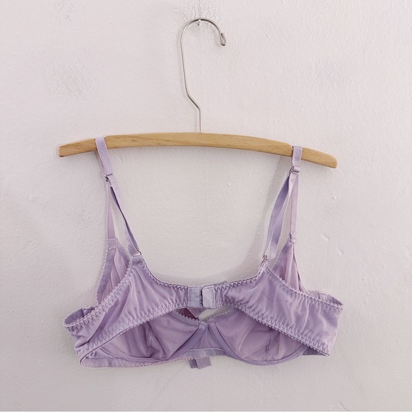 Savage x Fenty Lavender Purple Mesh Logo Bra Underwire - Picture 5 of 6